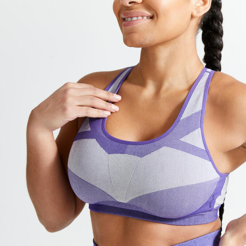 Brassière Fitness Seamless maintien modéré 560 Violette