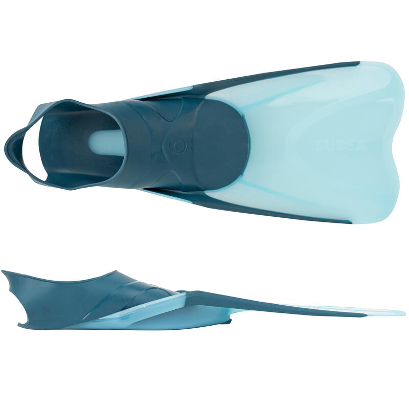 Kit de snorkeling masque Easybreath 540FT Freetalk palmes bleu Adulte Corail