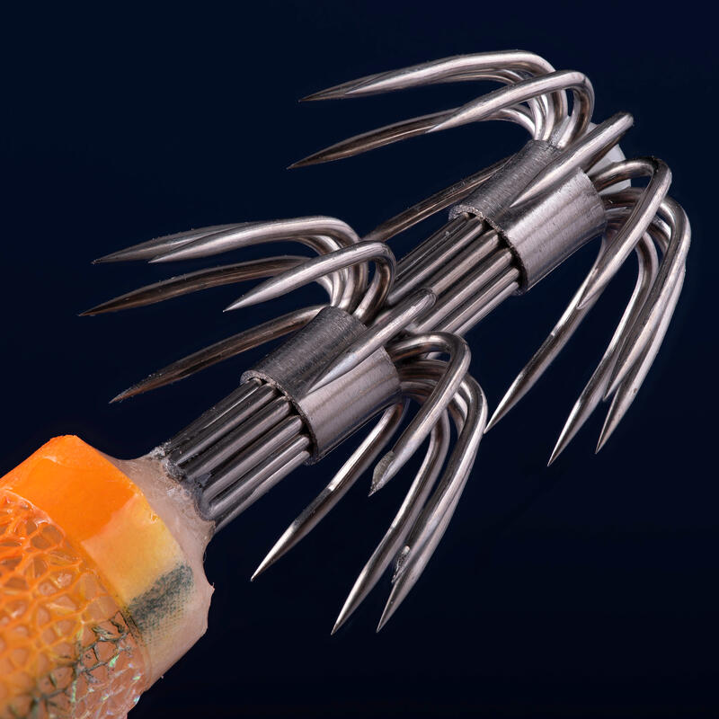 Műcsali tintahal és kalmár horgászatához Ebika 3.5/135, süllyedő, narancssárga