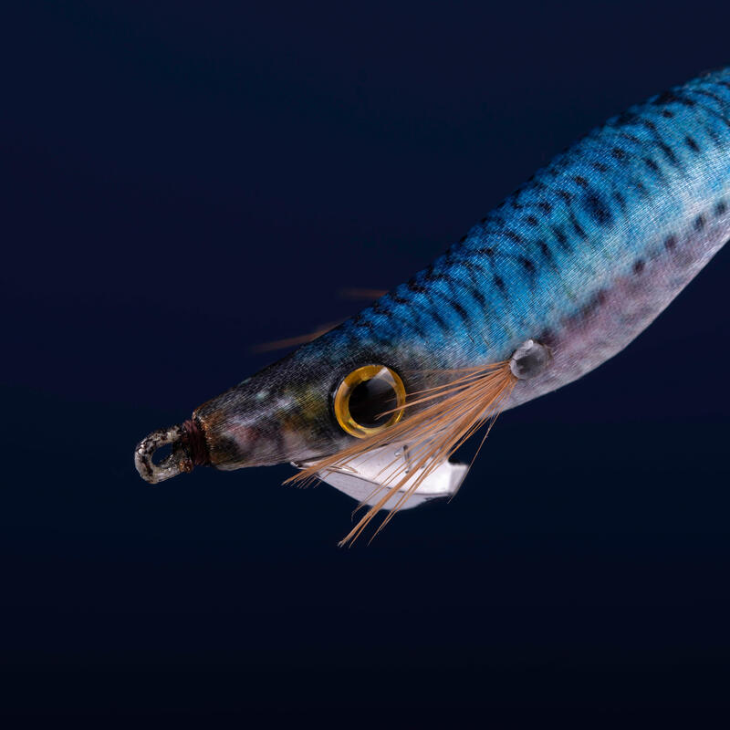 Turlutte coulante shallow EBIKA 1.8/85 Bleu sardine pêche des seiches / calamars