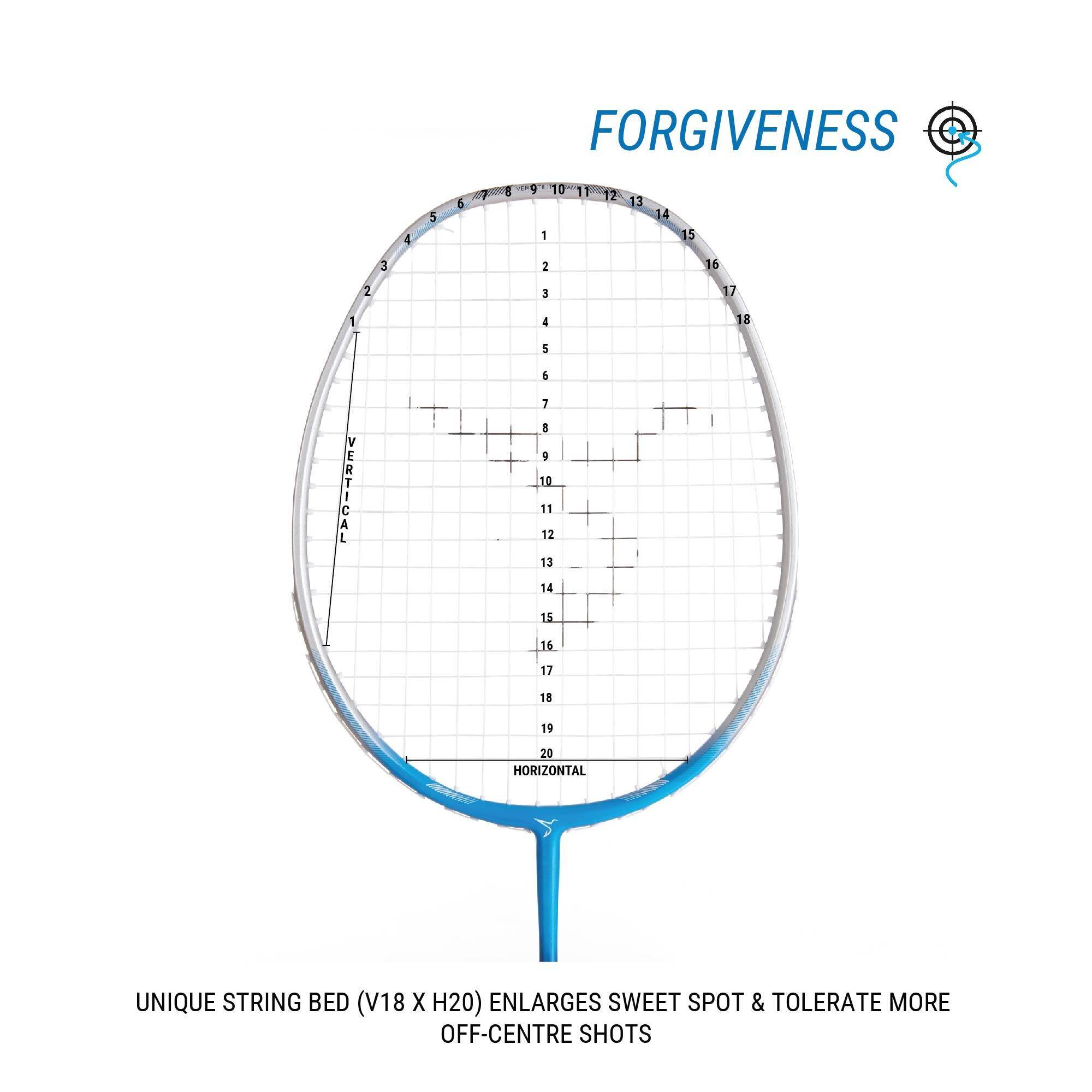 Adult Badminton Racket BR 190 Silver Blue -  3
