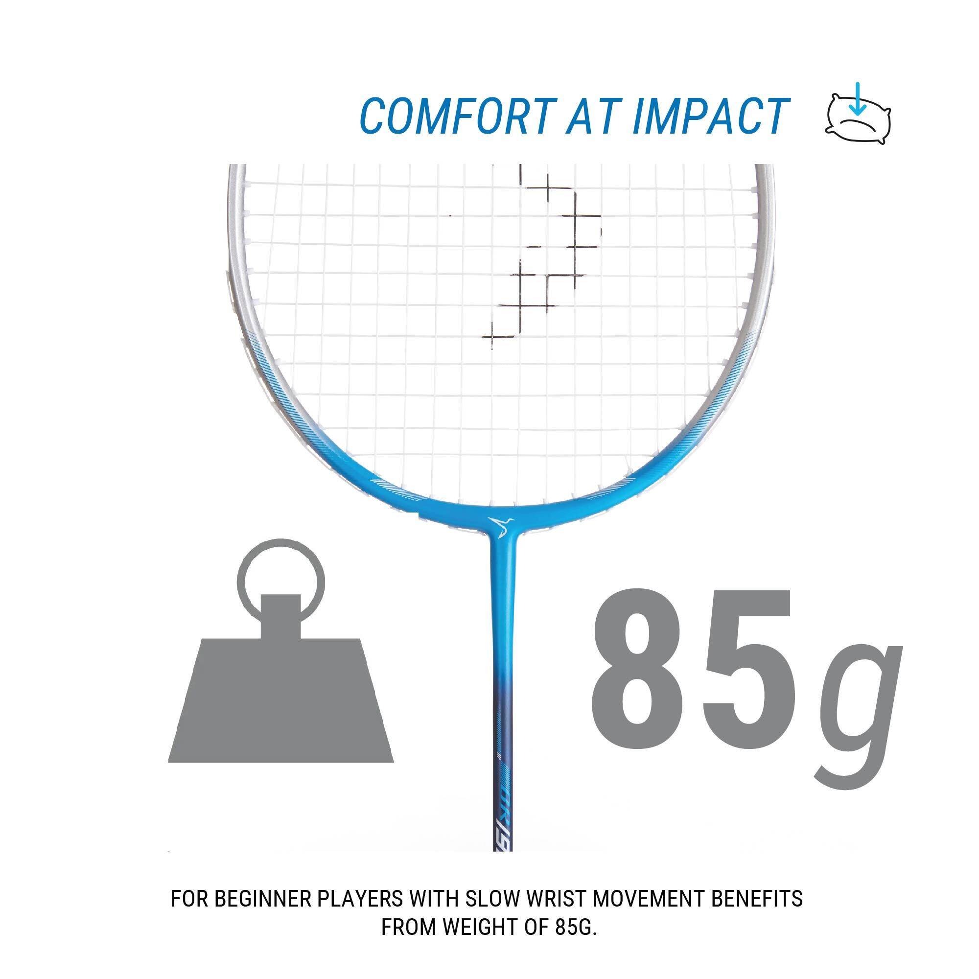 Adult Badminton Racket BR 190 Silver Blue -  5