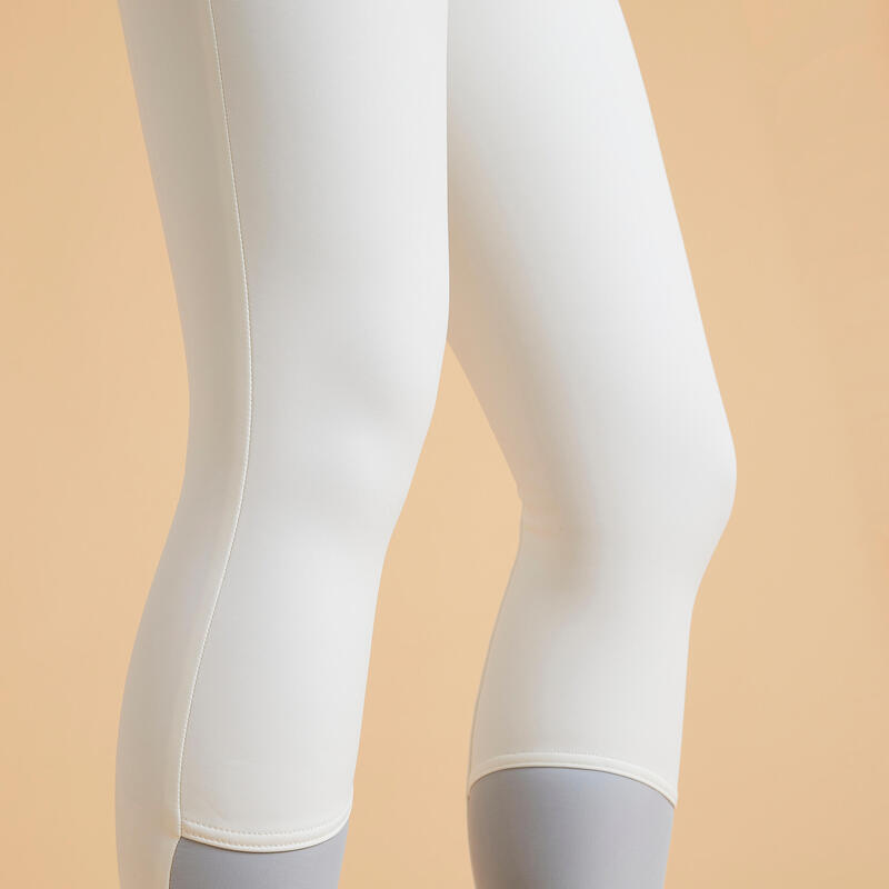 Pantalon de concours équitation kipwarm chaud et déperlant Femme - 500 blanc