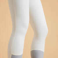 Women's Warm and Water-Repellent Horse Riding Jodhpurs Kipwarm 500 - White