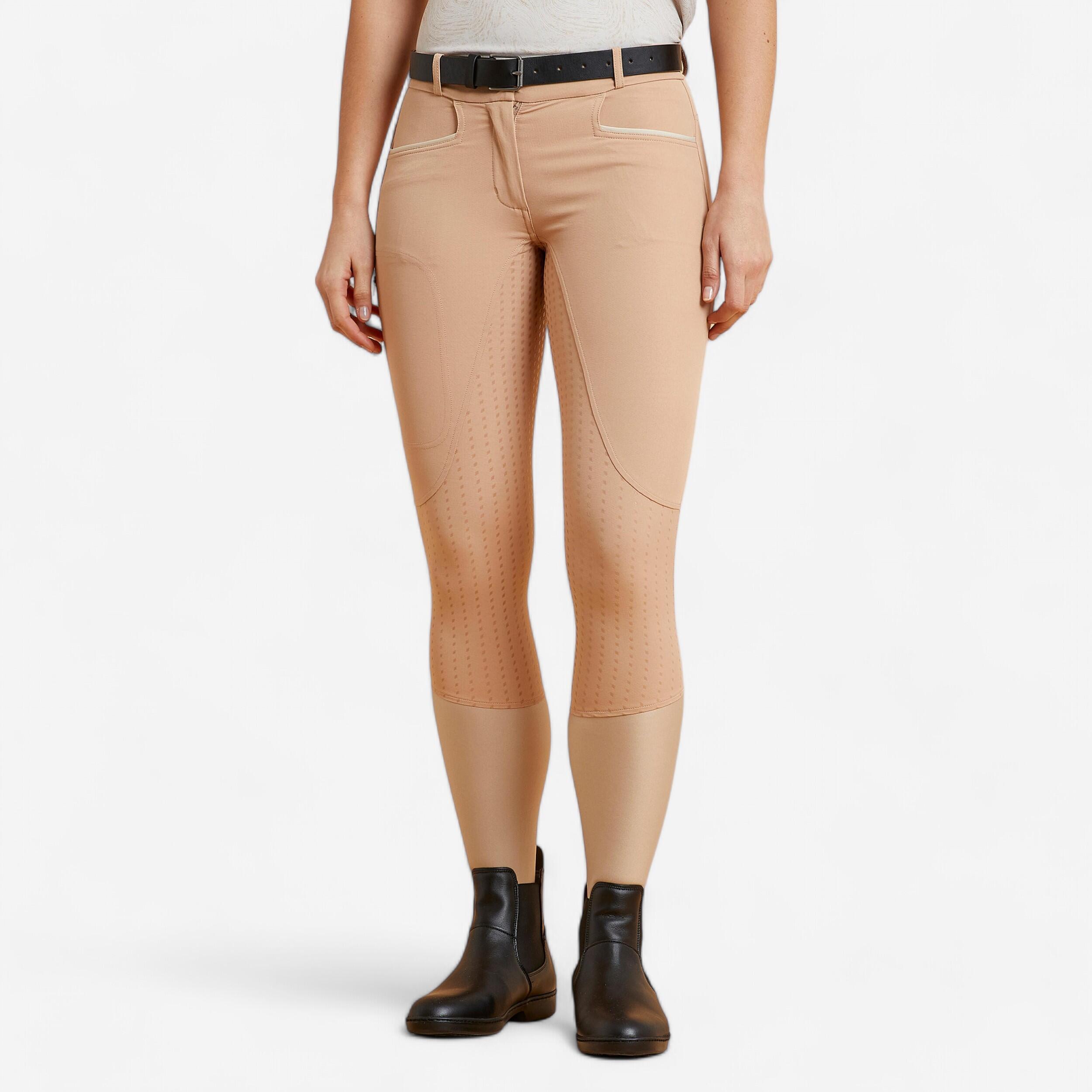 Women's fullgrip lightweight riding pants - 580 beige