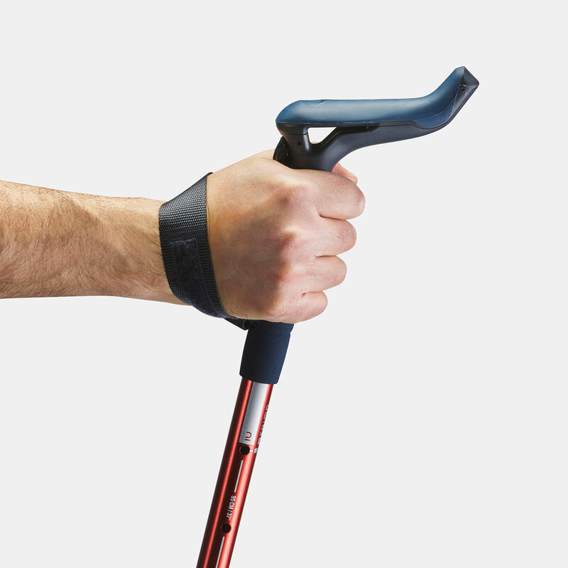 1 bâton canne de randonnée - MT100 Ergonomique rouge