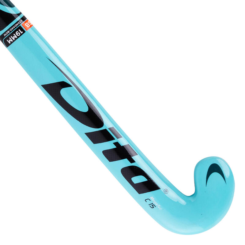 Stick de hockey sur gazon enfant bois Megatec C15 Menthe