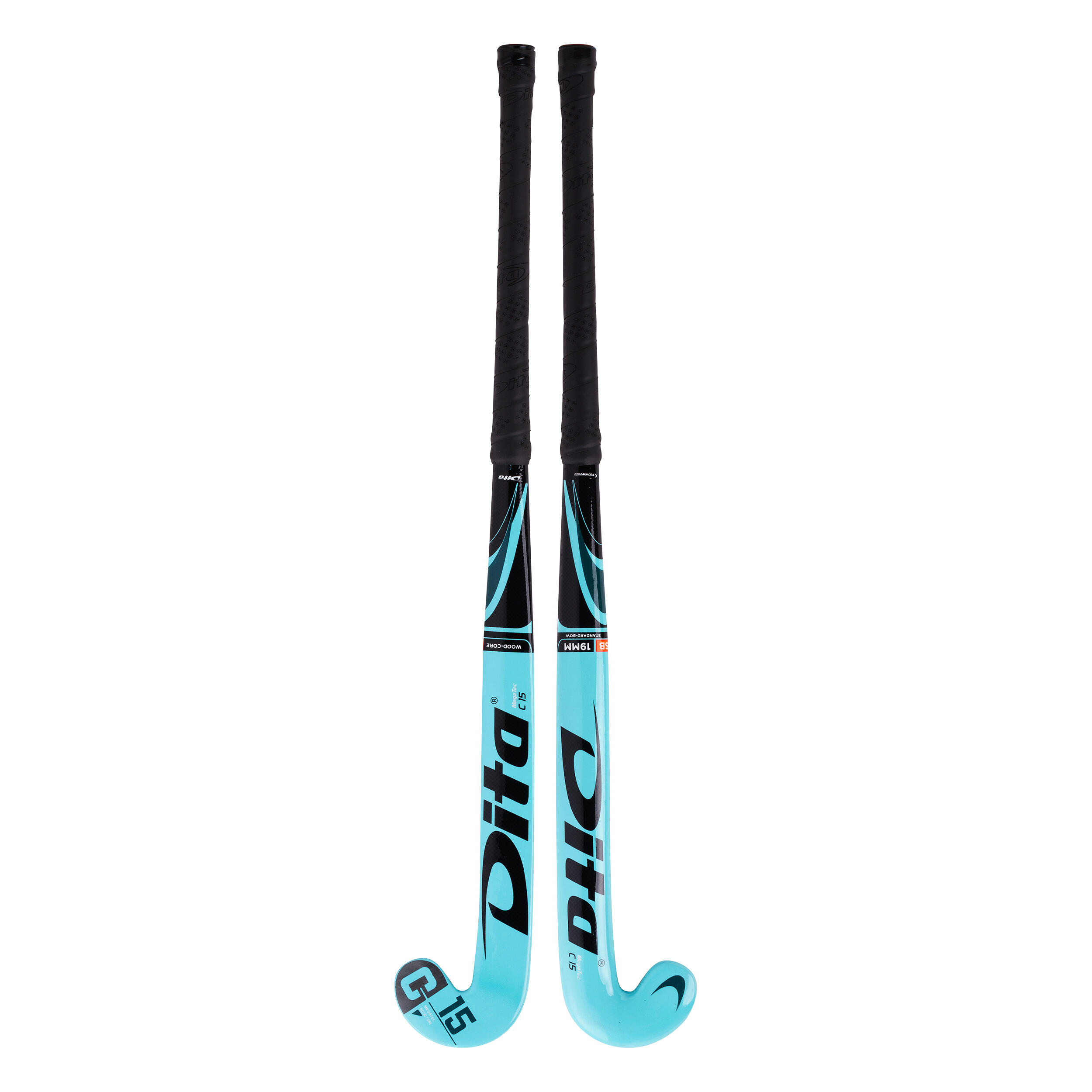 Kids' Wood Field Hockey Stick Megatec C15 - Mint 4/9