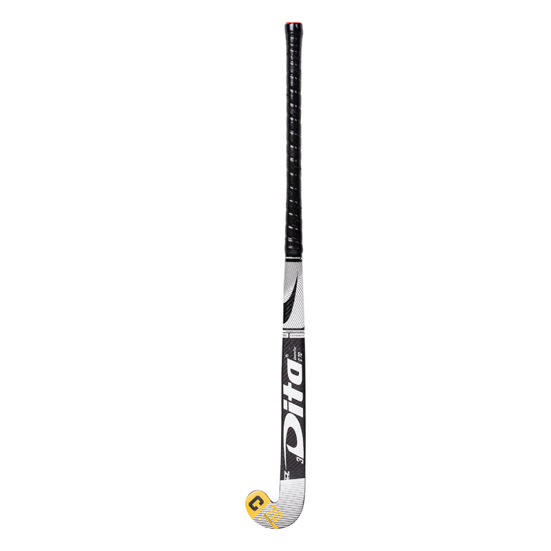 Stick de hockey adulte confirmé low bow 70% carbone CompotecC70 3D noir blanc