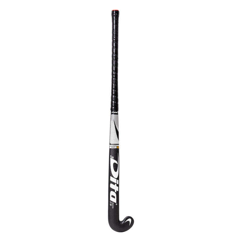 Stick de hockey adulte confirmé low bow 70% carbone CompotecC70 3D noir blanc