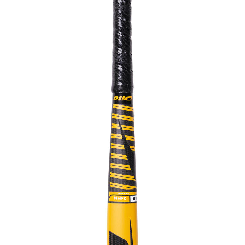 Hockeystick voor volwassenen experts low bow 85% carbon Carbotec C85 goud/zwart