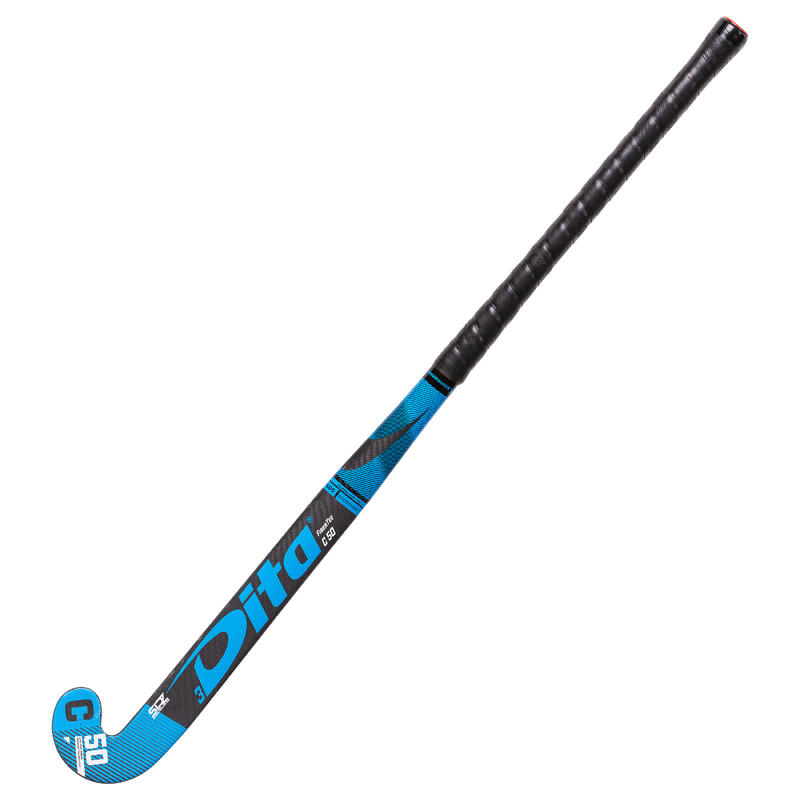 Stick de hockey sur gazon adulte expert Xlb 60%carbone FiberTecC50 3D Noir Bleu