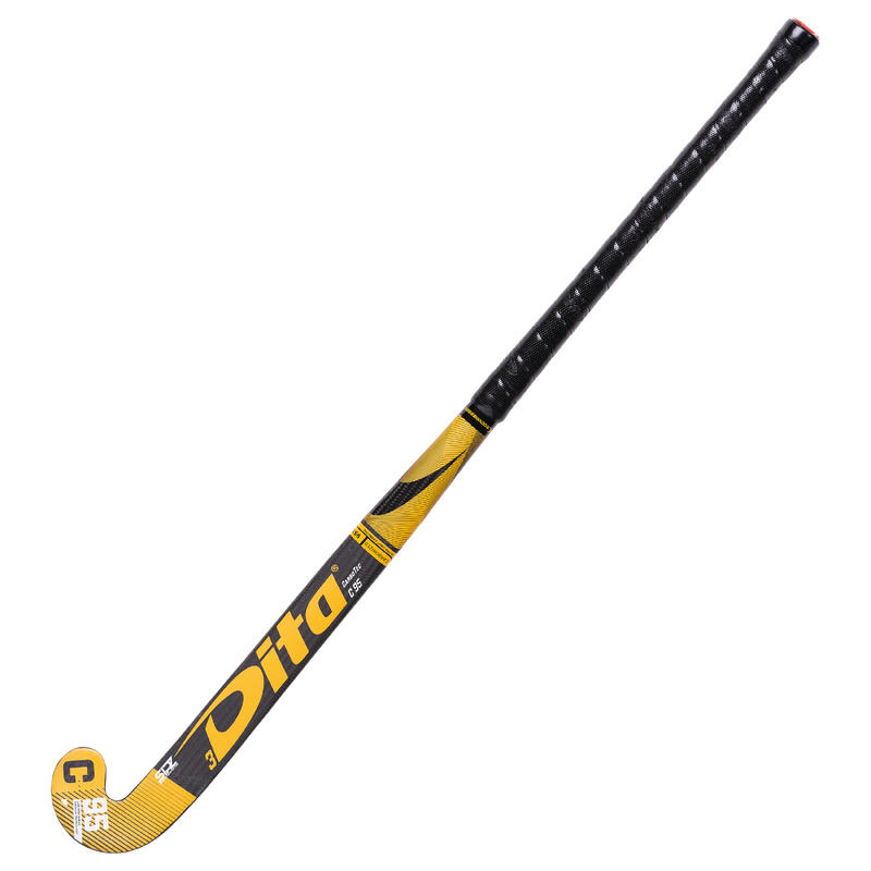 Stick de hockey sur gazon adulte expert XLB 95% Carbone CarboTec C95 3D noir or