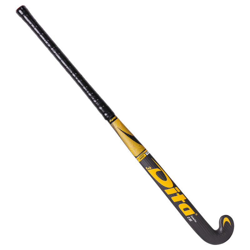 Stick de hockey sur gazon adulte expert XLB 95% Carbone CarboTec C95 3D noir or