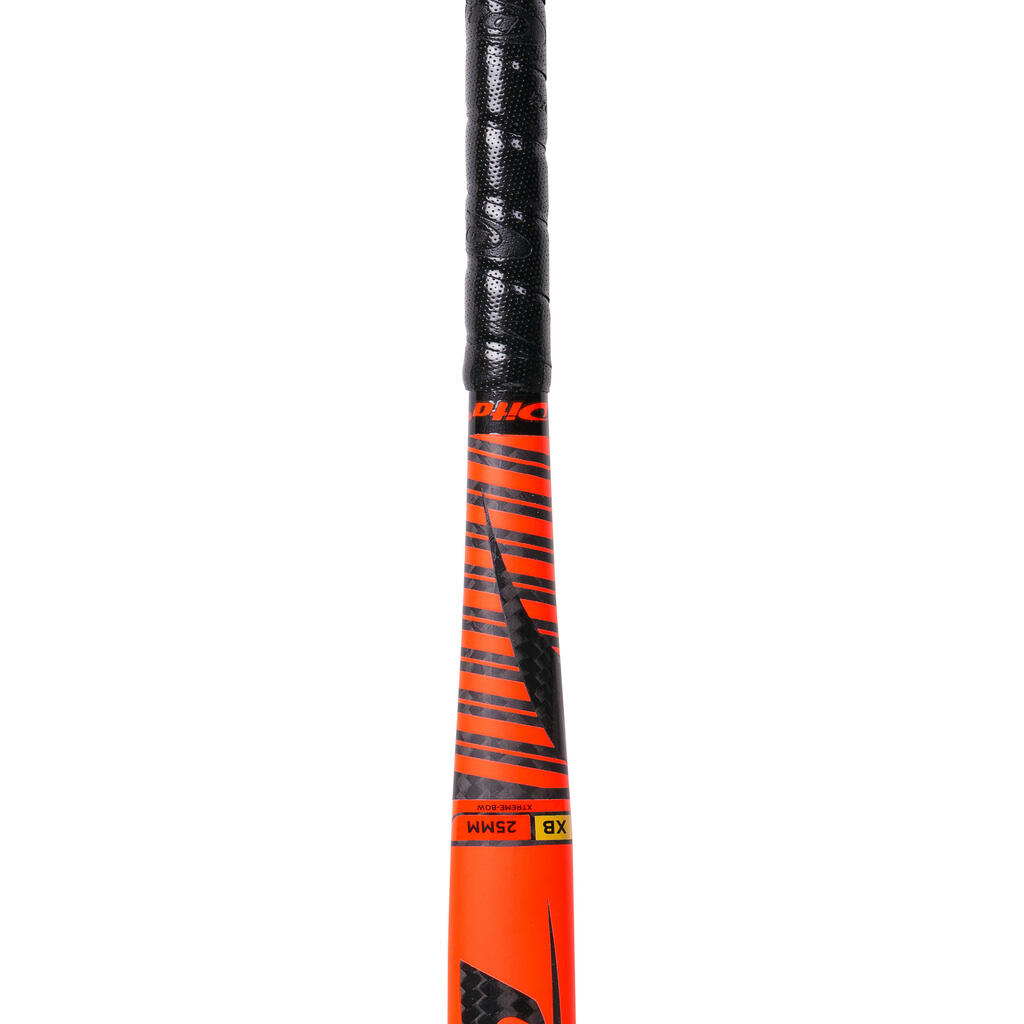 Adult Advanced 100% Carbon X-Low Bow Field Hockey Stick Carbotec Pro - Red