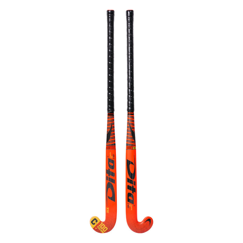 Damen/Herren Hockeyschläger Indoor - CarboTecPro rot/schwarz