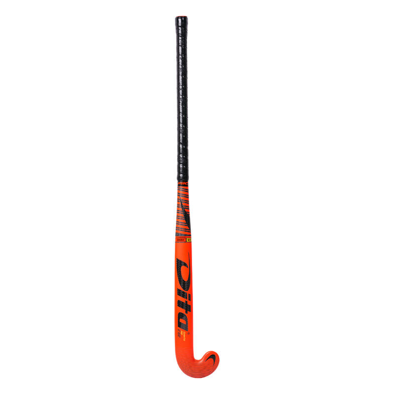 Zaalhockeystick voor expert volwassenen XLB 100% carbon CarboTec Pro rood zwart