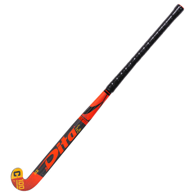 Hockeystick voor expert volwassenen XLB 100% carbon CarboTec Pro 3D rood