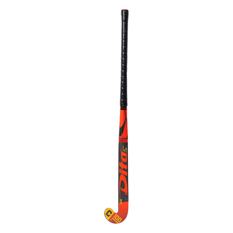 Hockeystick voor expert volwassenen XLB 100% carbon CarboTec Pro 3D rood