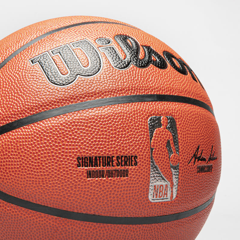 Bola de Basquetebol NBA Tamanho 7 - Wilson Signature Series S7 Laranja