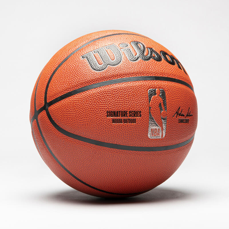 Bola de Basquetebol NBA Tamanho 7 - Wilson Signature Series S7 Laranja