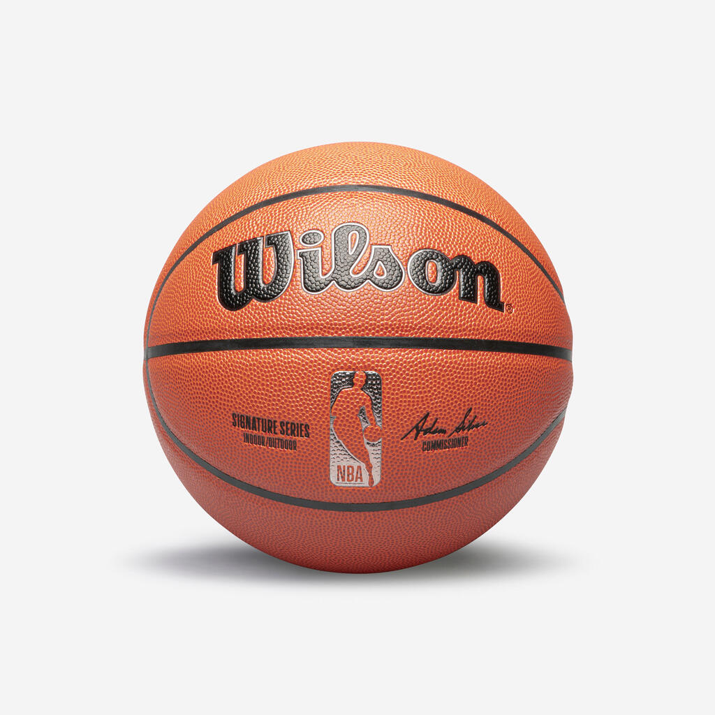 Basketbalová lopta NBA veľkosť 7 Wilson Signature Series S7 oranžová