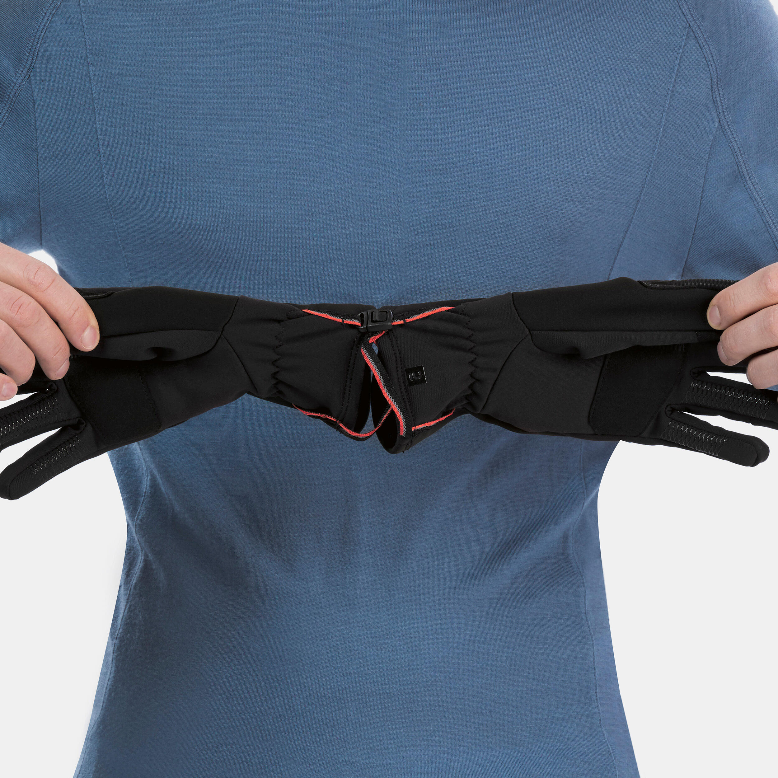 Mountain trekking tactile stretch gloves - MT500 - black 4/9