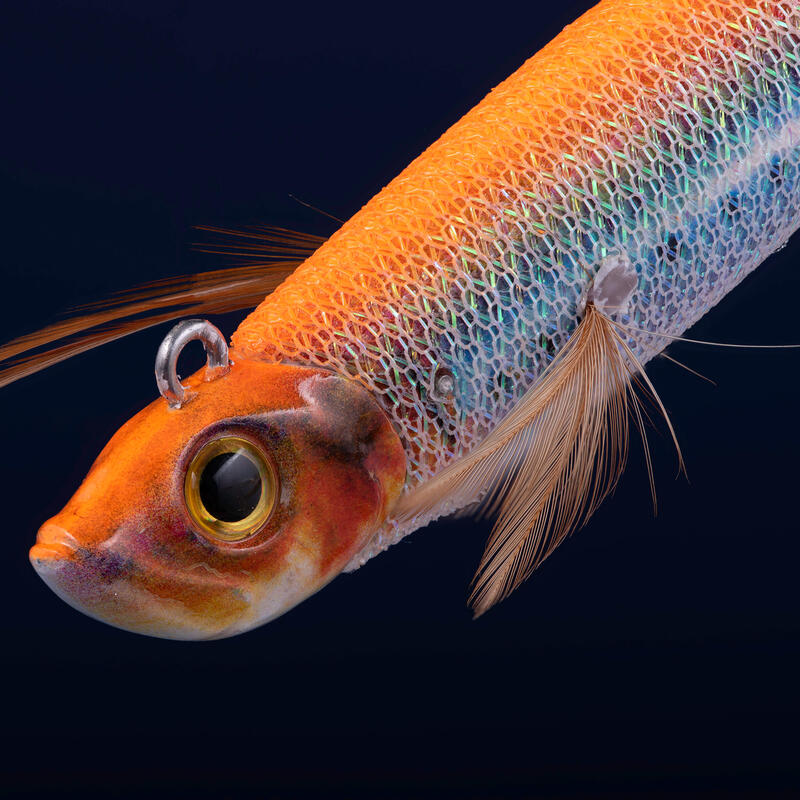 Zinkende inktvisplug 'tip run' Ebifish 3.0/120 flashy oranje voor pijlinktvis