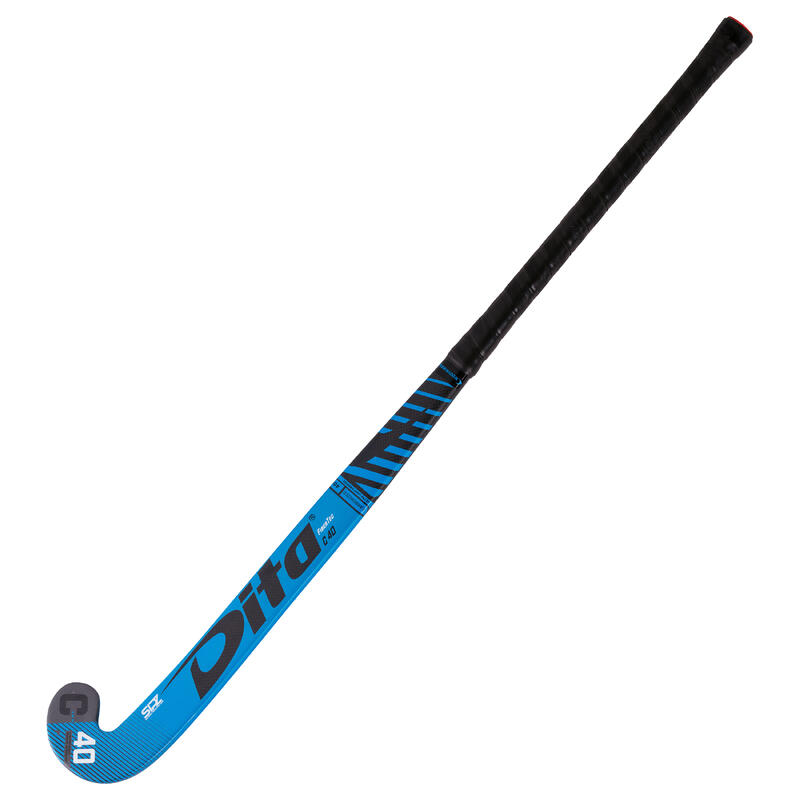 Hockeystick gevorderde volwassenen standard bow 40% carbon FiberTec C40 blauw