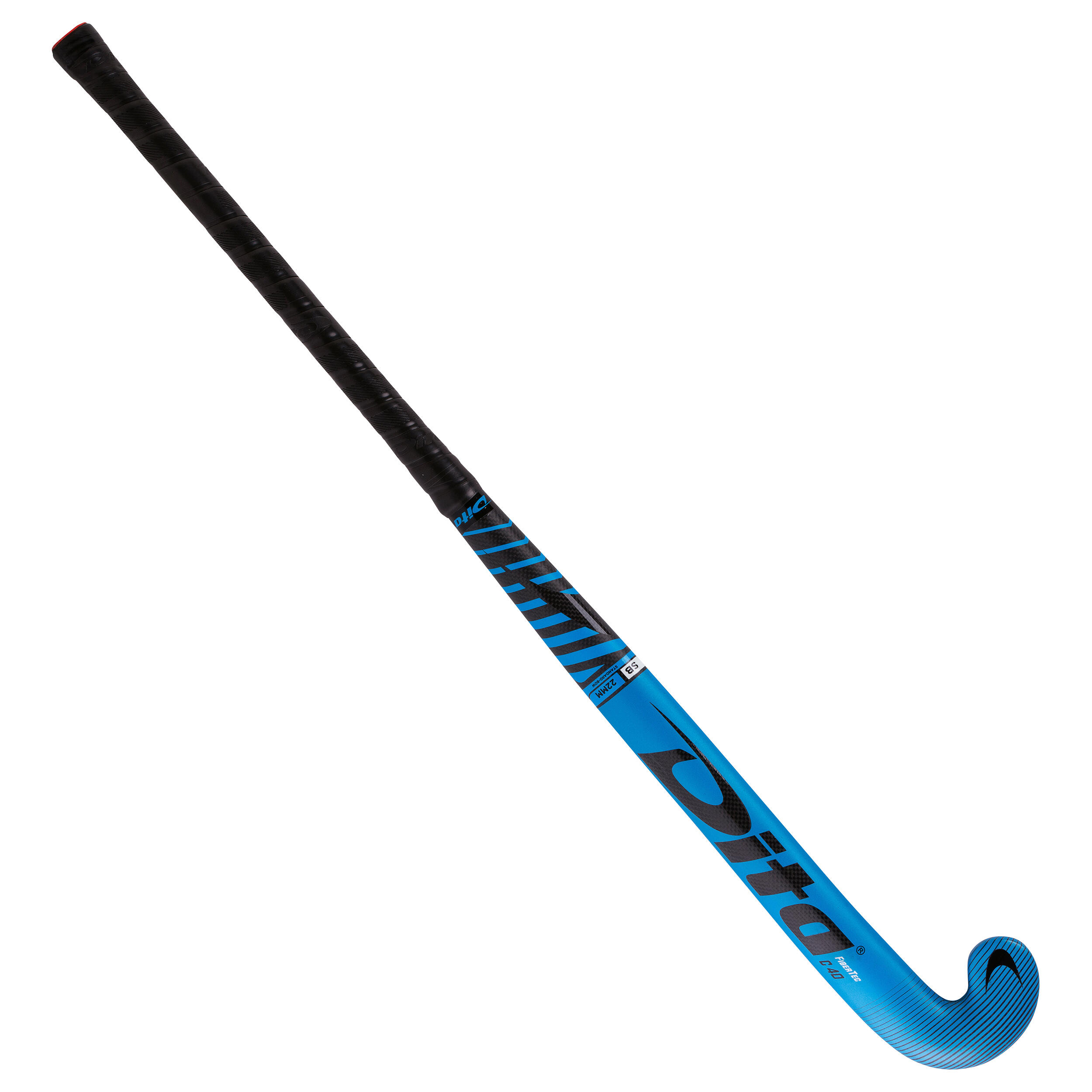 Adult Intermediate 40% Carbon Standard Bow Field Hockey Stick FiberTecC40 - Blue 8/12