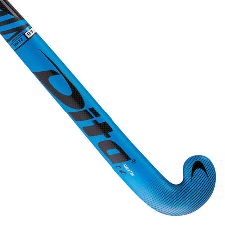 Landhockeyklubba avancerad mid bow 40 % kolfiber FiberTec C40 vuxen blå 
