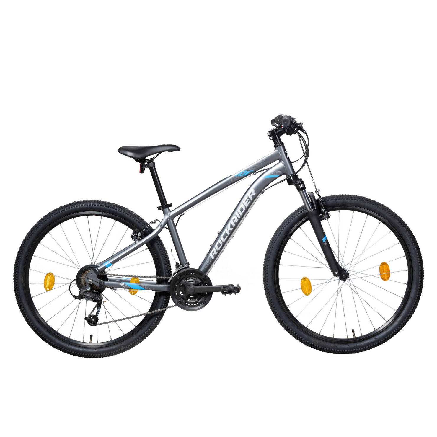 Mountain Bike Rockrider ST100 Grey - Aluminium Frame, 21 Speed, 80mm Suspension