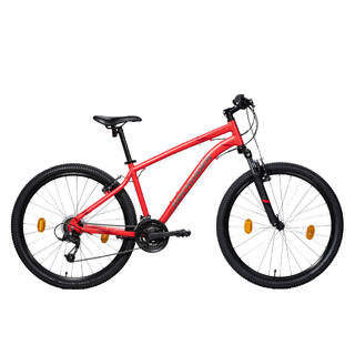Mountain Bike Rockrider ST100 - Aluminium Frame 21 Speed 80mm Suspension Red