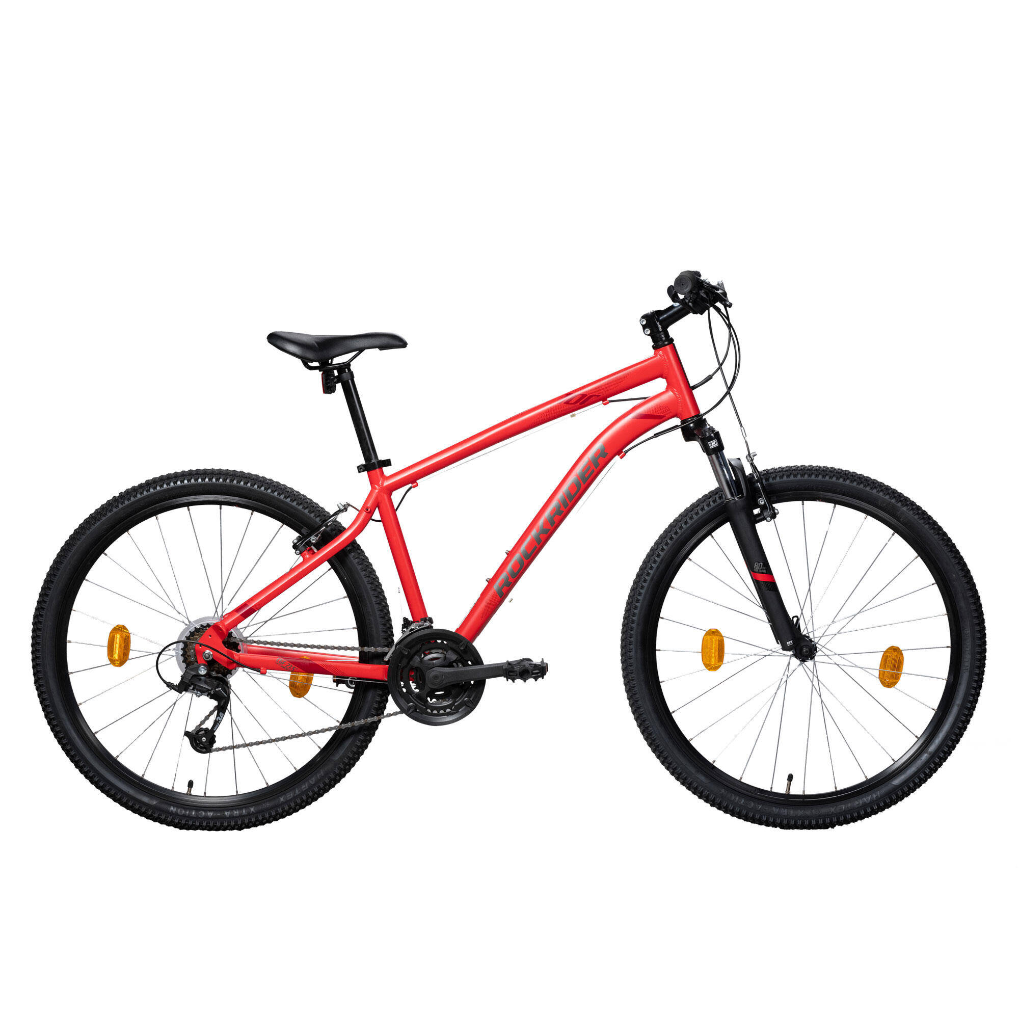 Mountain Bike Rockrider ST100 - Aluminium Frame 21 Speed 80mm Suspension Red -  1