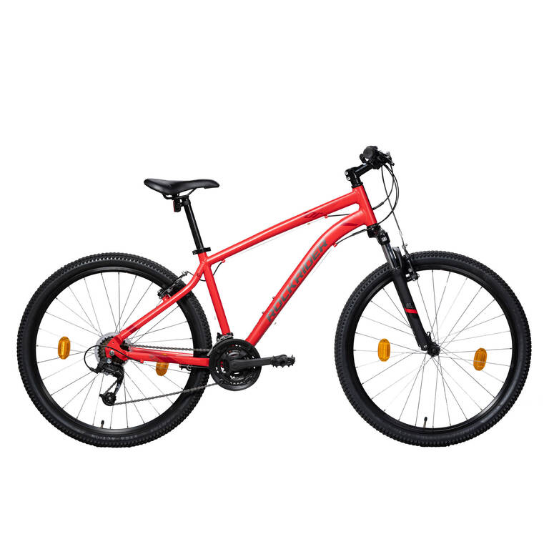 Mountain Bike Rockrider ST100 Red - Aluminium Frame, 21 Speed, 80mm Suspension