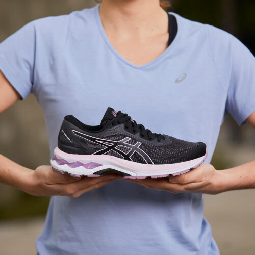 ASICS LAUFSCHUHE ASICS GEL-SUPERION 5 DAMEN SCHWARZ/ROSA