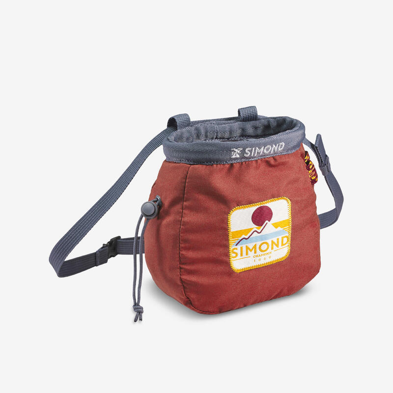 Climbing Chalk Bag Vertika Size L - Ochre - One Size By SIMOND | Decathlon