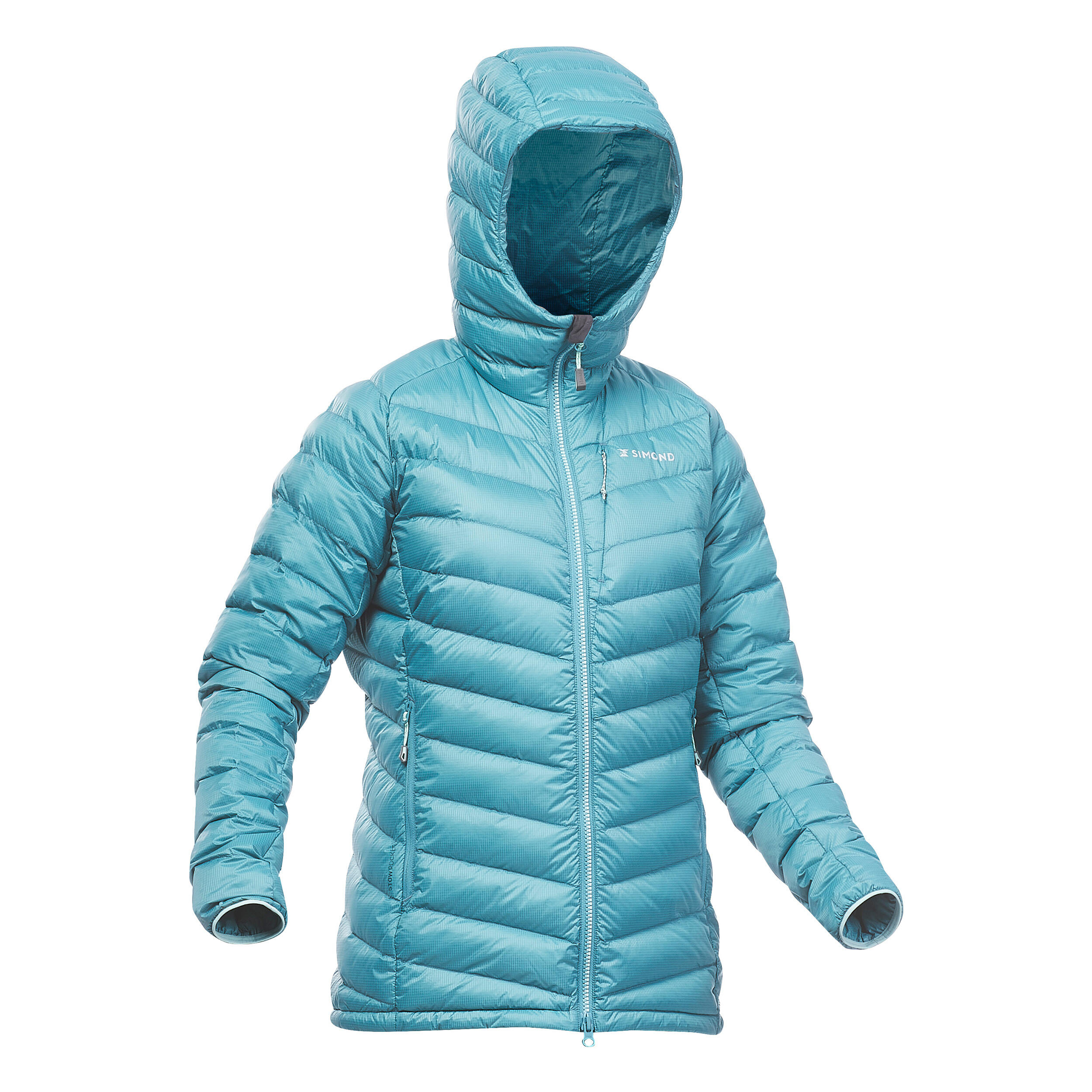 Women's mountaineering down jacket - ALPINISM LIGHT BLUE GREY 12/12