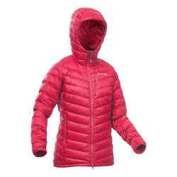 Women's Mountaineering Down Jacket - LIGHT MOUNTAINEERING - RASPBERRY