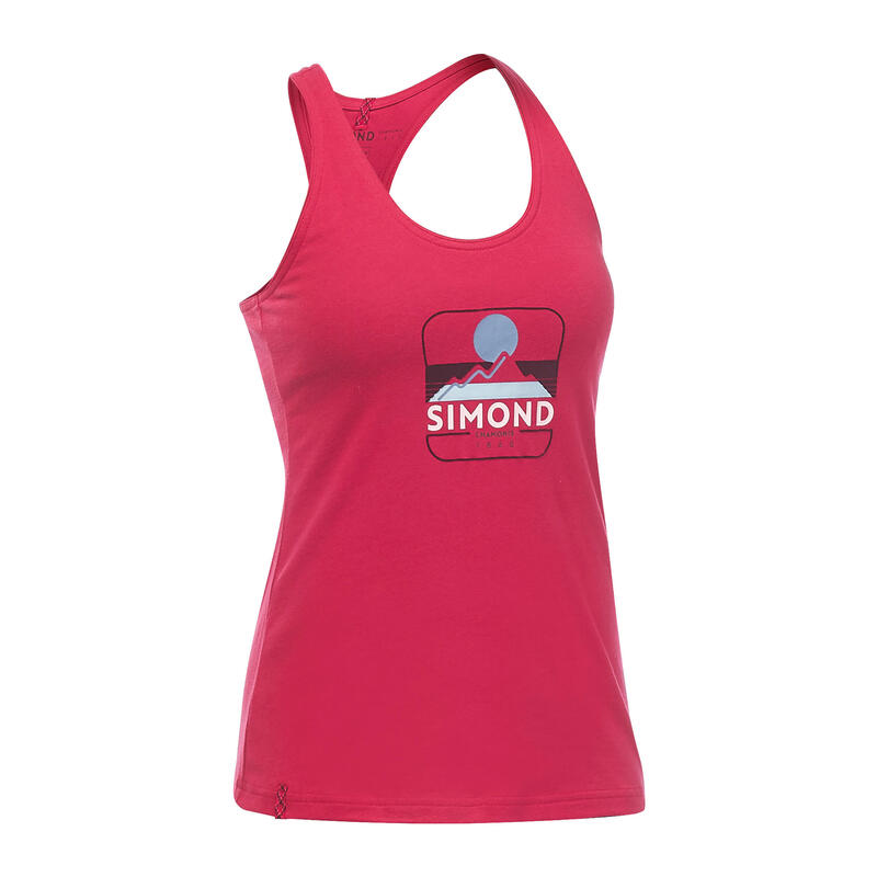 Camiseta de escalada y montaña tirantes Mujer Simond Vertika