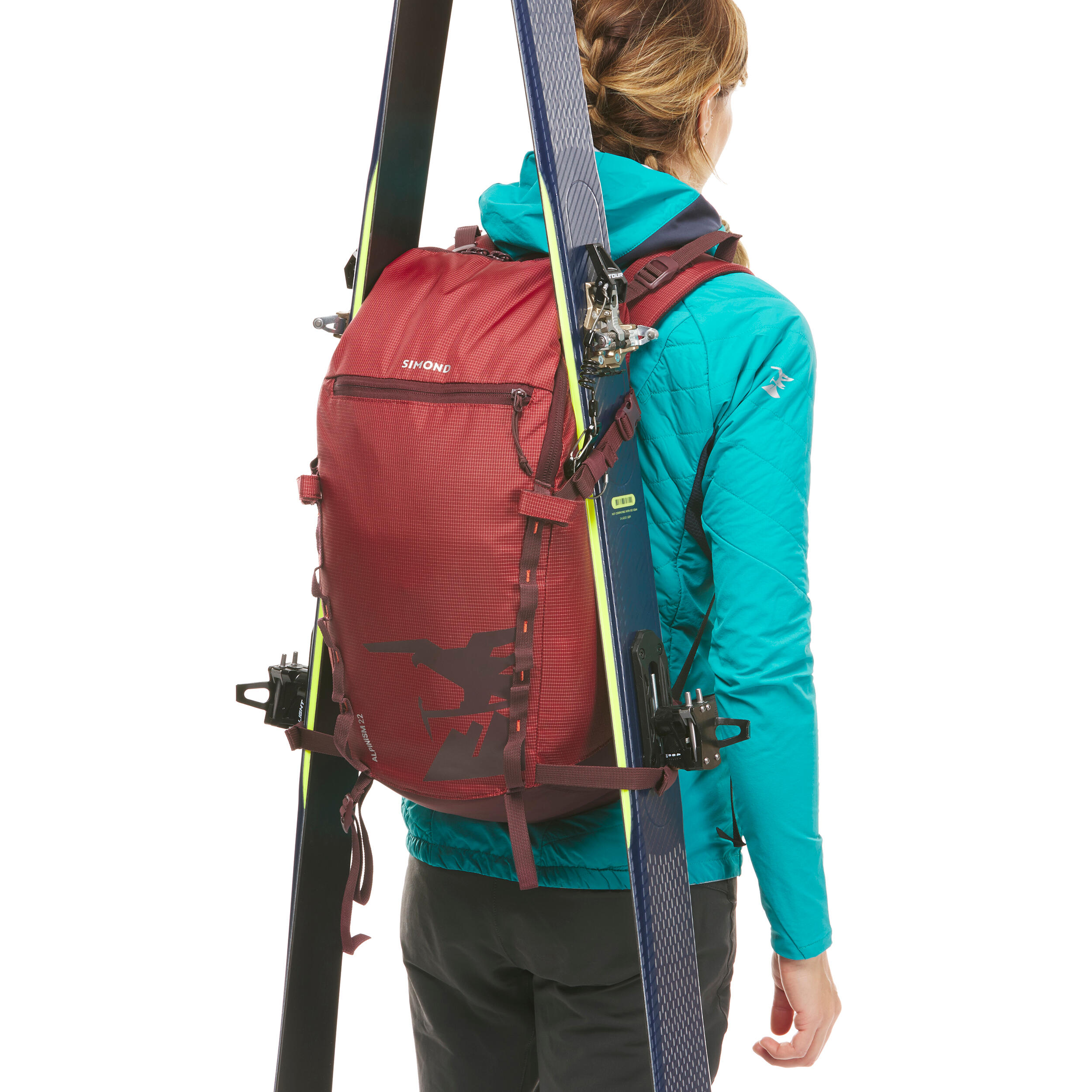 22-litre mountaineering backpack ALPINISM 22 - BURGUNDY 8/11