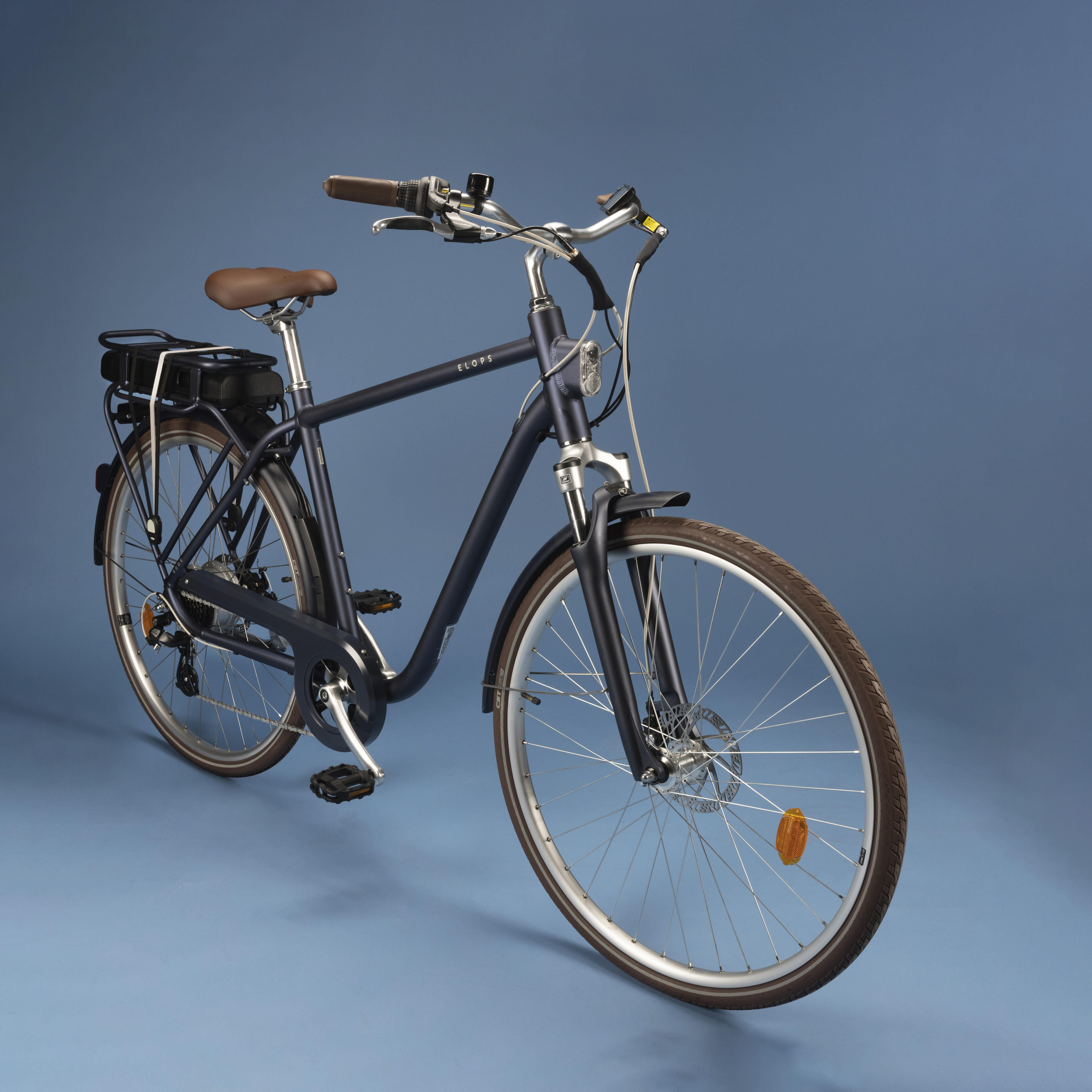 Bici città elettrica a pedalata assistita ELOPS 900E telaio alto ELOPS |  DECATHLON