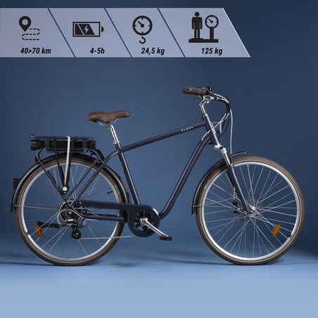 E-Bike City-Bike 28 Zoll Elops 900E HF Herren dunkelblau