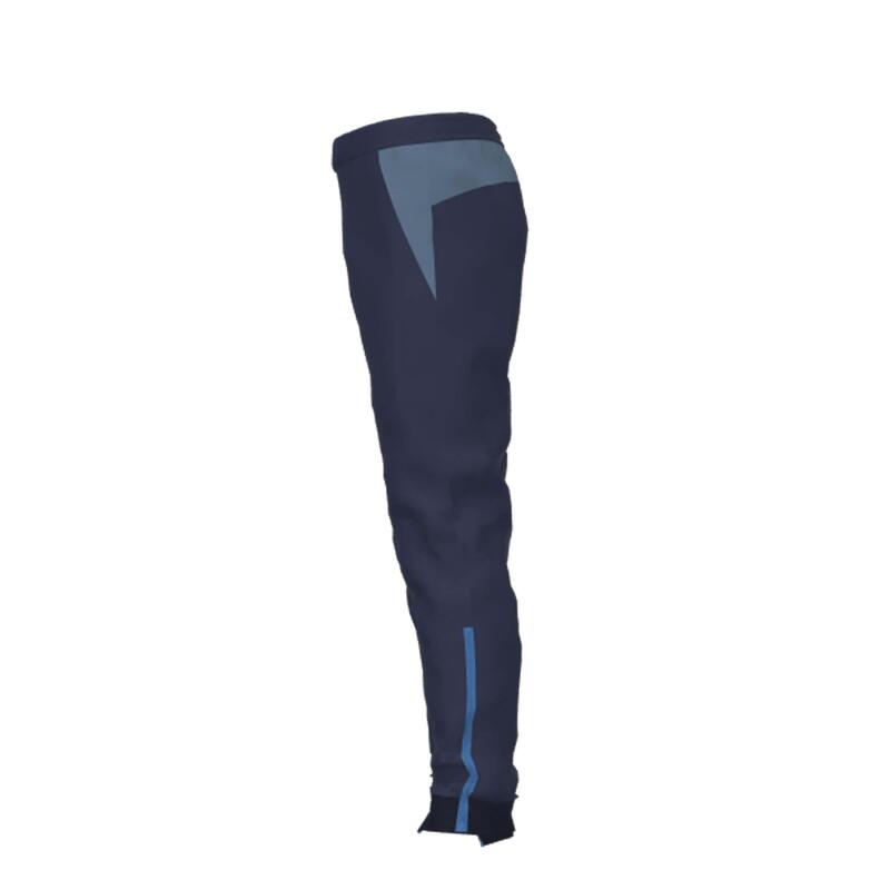 Pantalon de running avec zip Enfant - KIPRUN DRY+ marine denim bleu