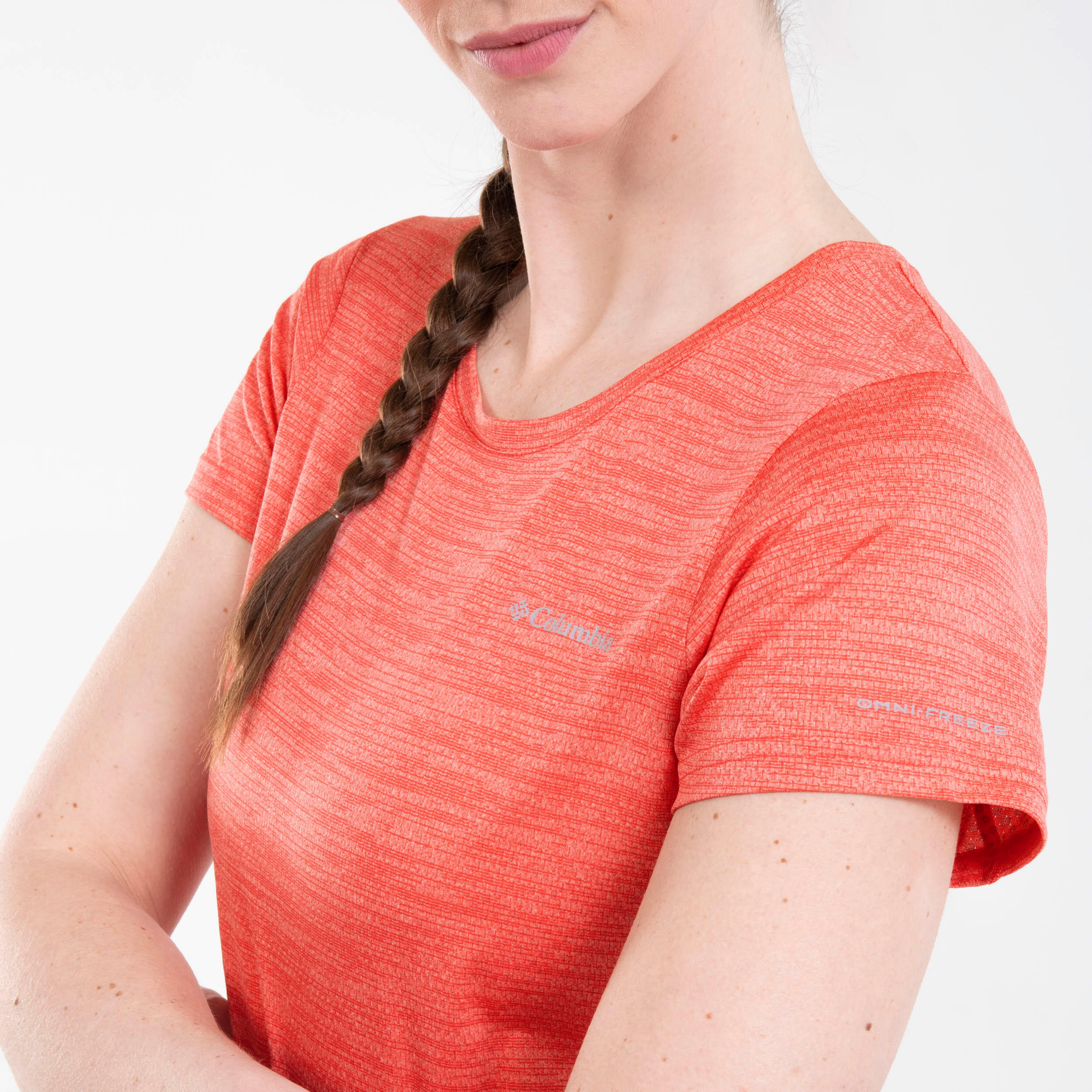 T-shirt de Caminhada na Montanha - Alpine Chill Vermelho - Mulher 5/5