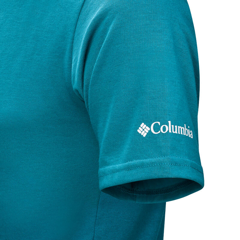 T-shirt montagna bambino Columbia TECH TEE azzurra