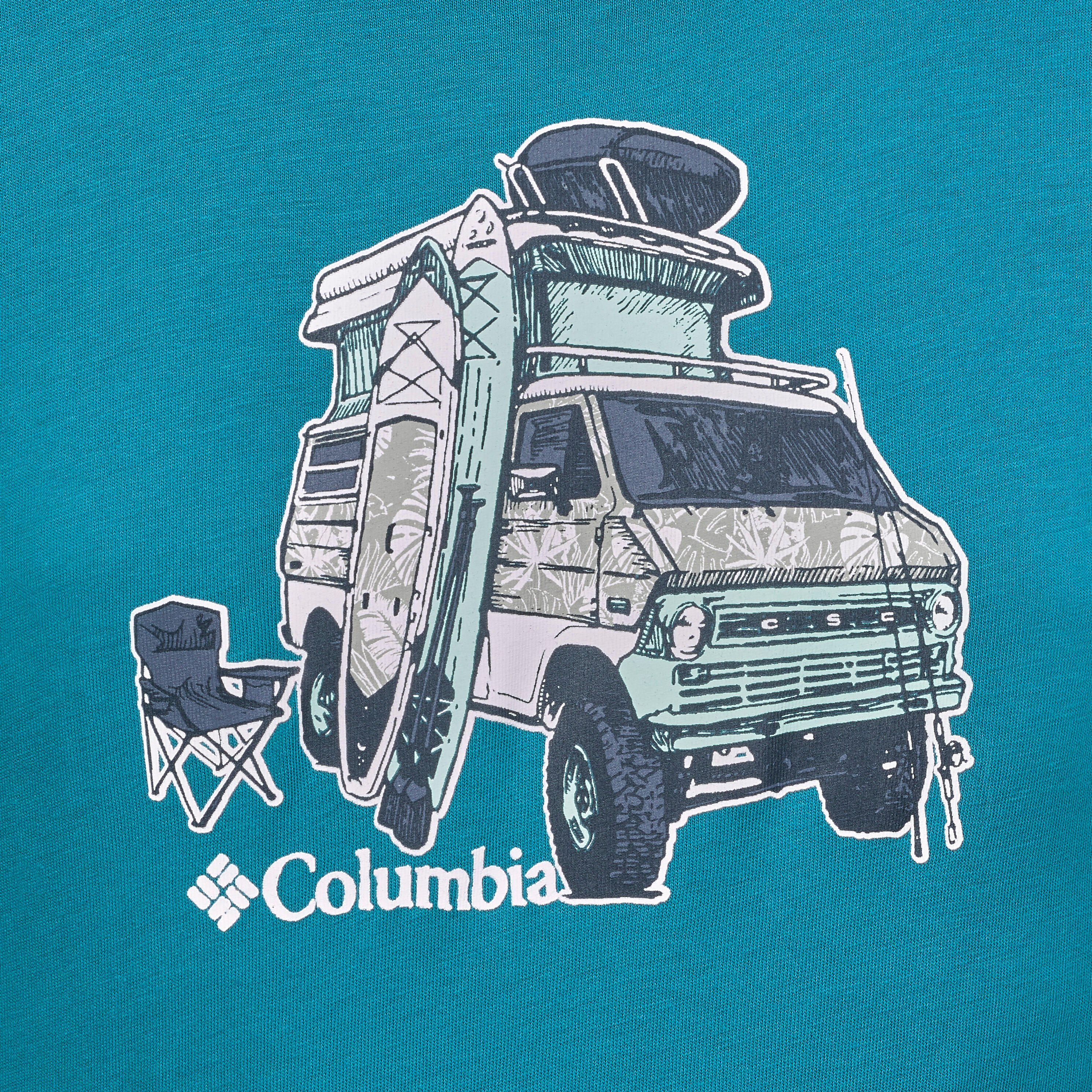 Kids' Hiking T-Shirt Columbia Tech Tee - 7 to 15 Years - blue 3/4