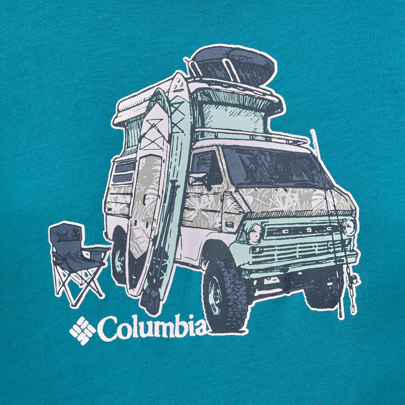 T-shirt montagna bambino Columbia TECH TEE azzurra