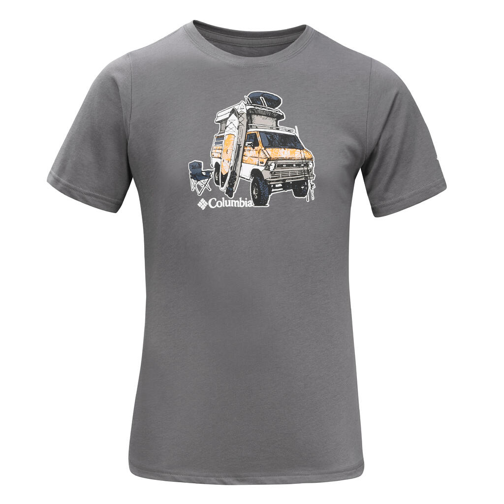 Kids' Hiking T-Shirt Columbia Tech Tee - 7 to 15 Years - grey