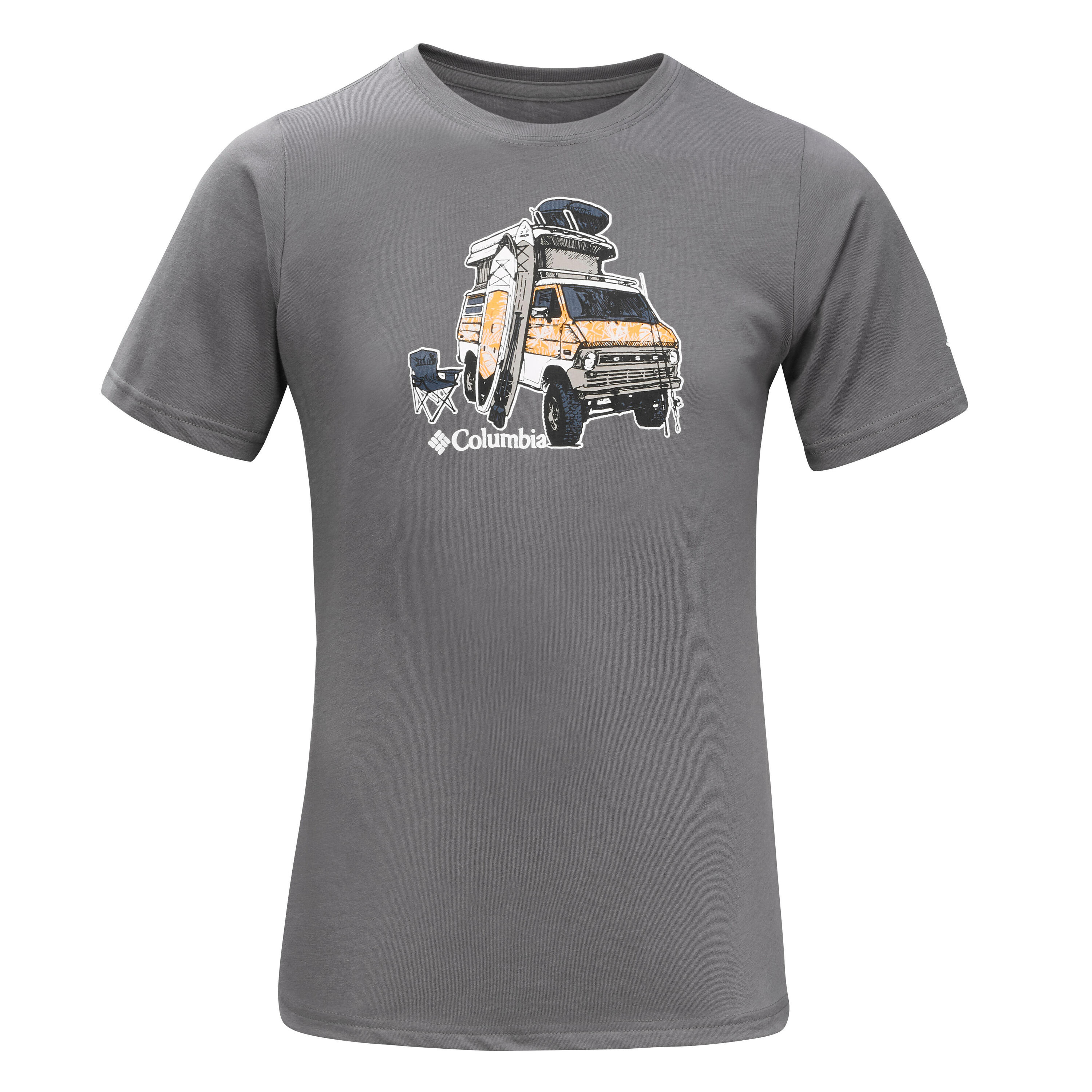 Kids' Hiking T-Shirt Columbia Tech Tee - 7 to 15 Years - grey 3/5